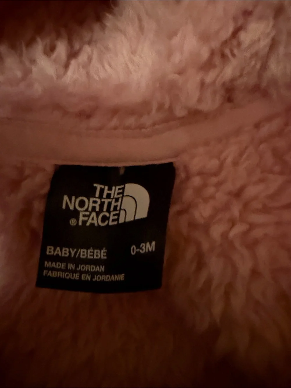 The North Face Baby Pink Sherpa Hooded Jacket with Ears